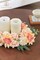 Artificial Flowers Combo Box Set, Blush Gradient Color Fake Flower Leaf with Stems for DIY Wedding Bouquets Table Centerpieces Baby Shower Home Party Floral Arrangements Decorations
